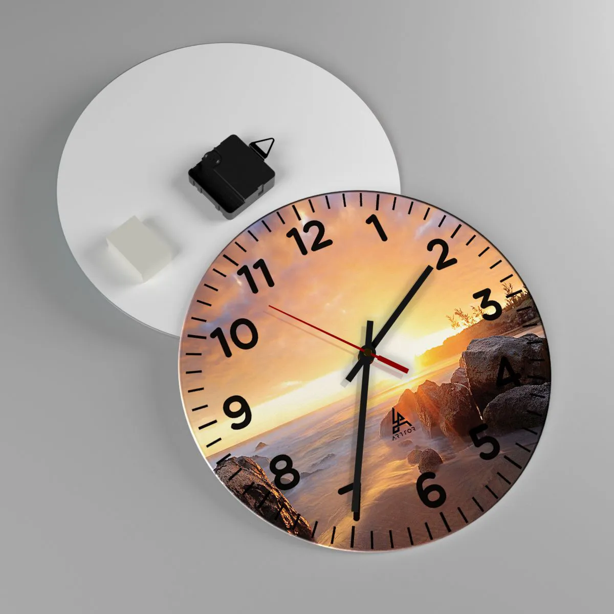 Vægur, Uret - En lysende aftenbrise - 30x30 cm