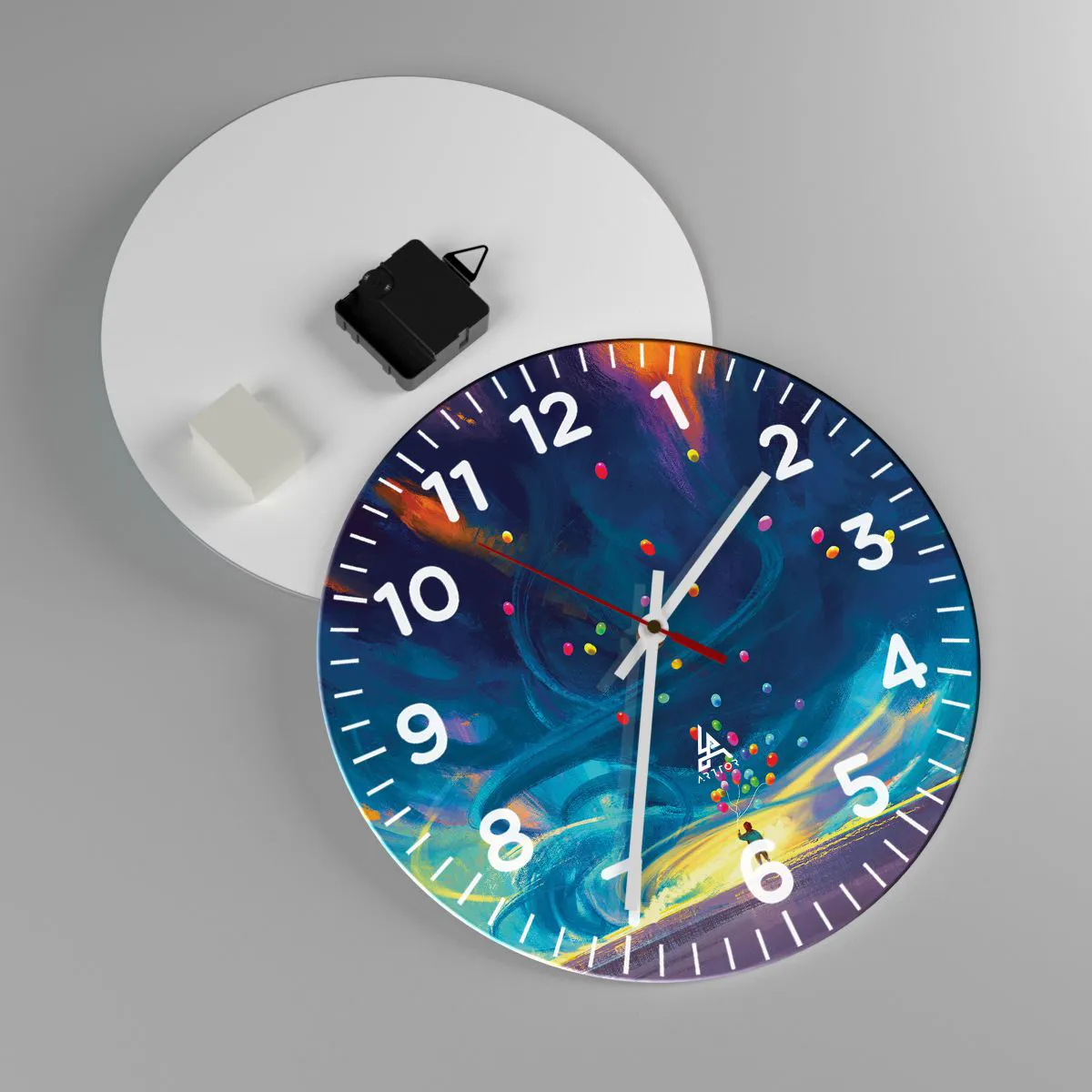 Nástenné hodiny - Na modrý vietor - 30x30 cm