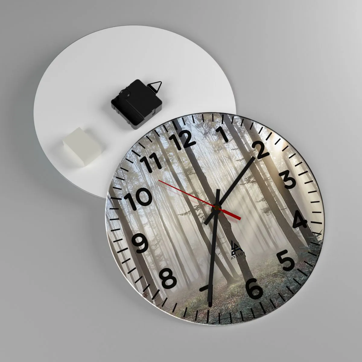 Horloge murale - Pendule murale - Le brouillard s'est aussi réveillé - 30x30 cm