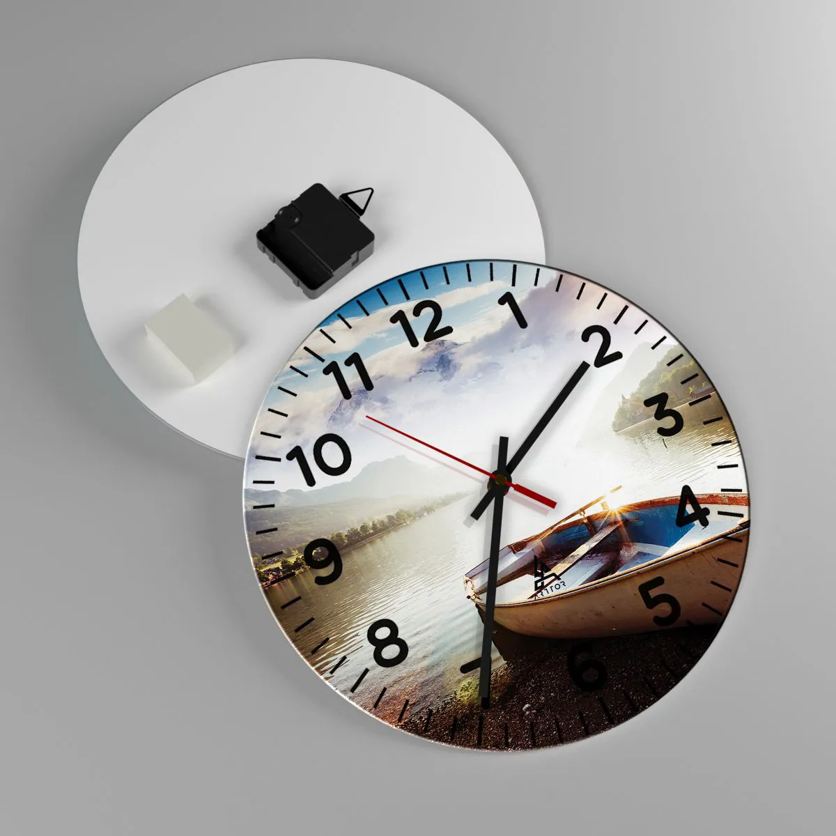 Zegar ścienny - Nad wodą wielką i czystą - 30x30 cm