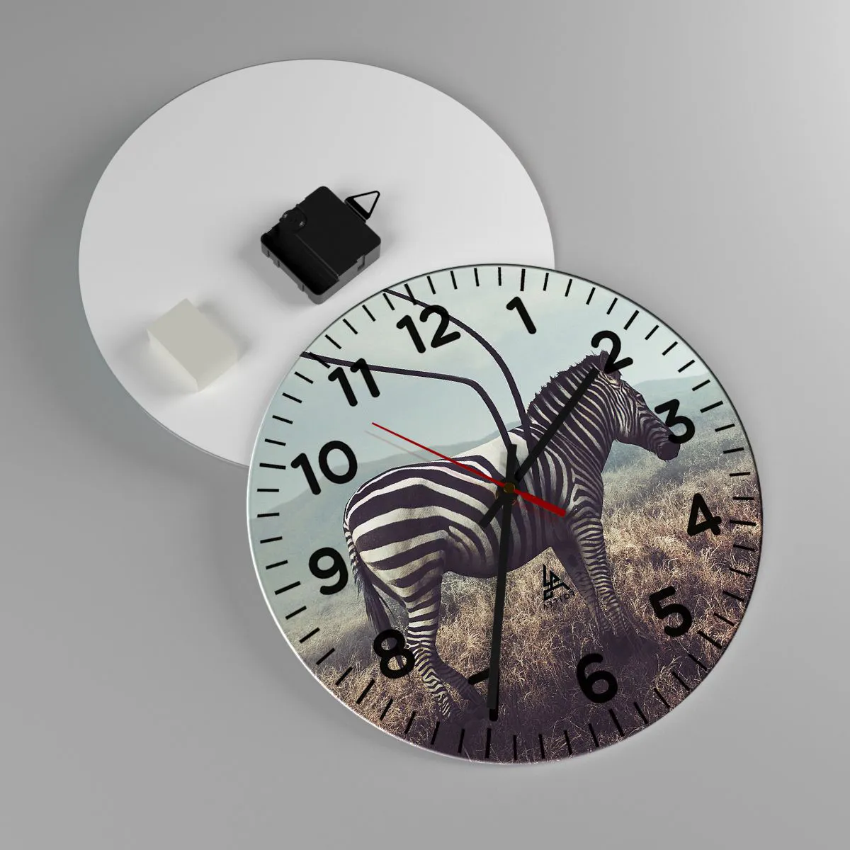 Ceas de perete - Ceas pe sticlă - Atenție! Defecțiune - 30x30 cm