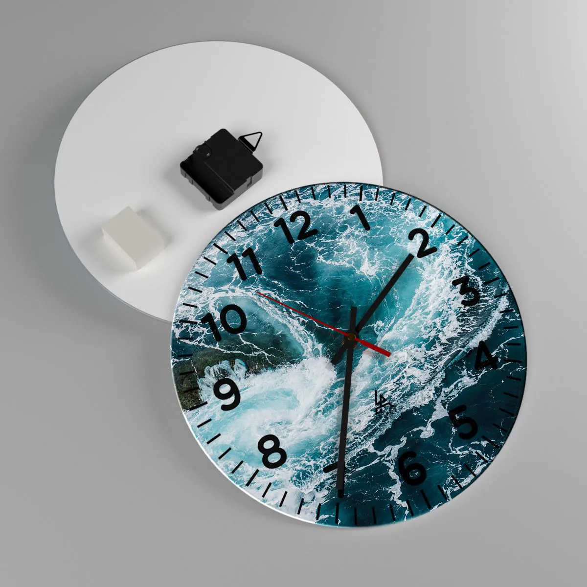 Wanduhr - Glasuhr - Das Tor zum Mittelpunkt der Erde - 30x30 cm