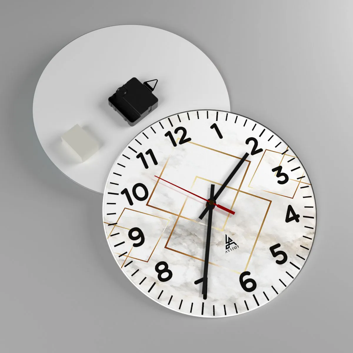 Ceas de perete - Ceas pe sticlă - Vedere spre infinit - 30x30 cm