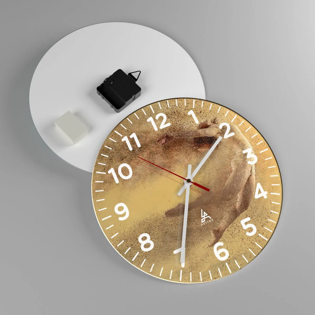 Wanduhr - Glasuhr - In tanzender Ekstase - 30x30 cm