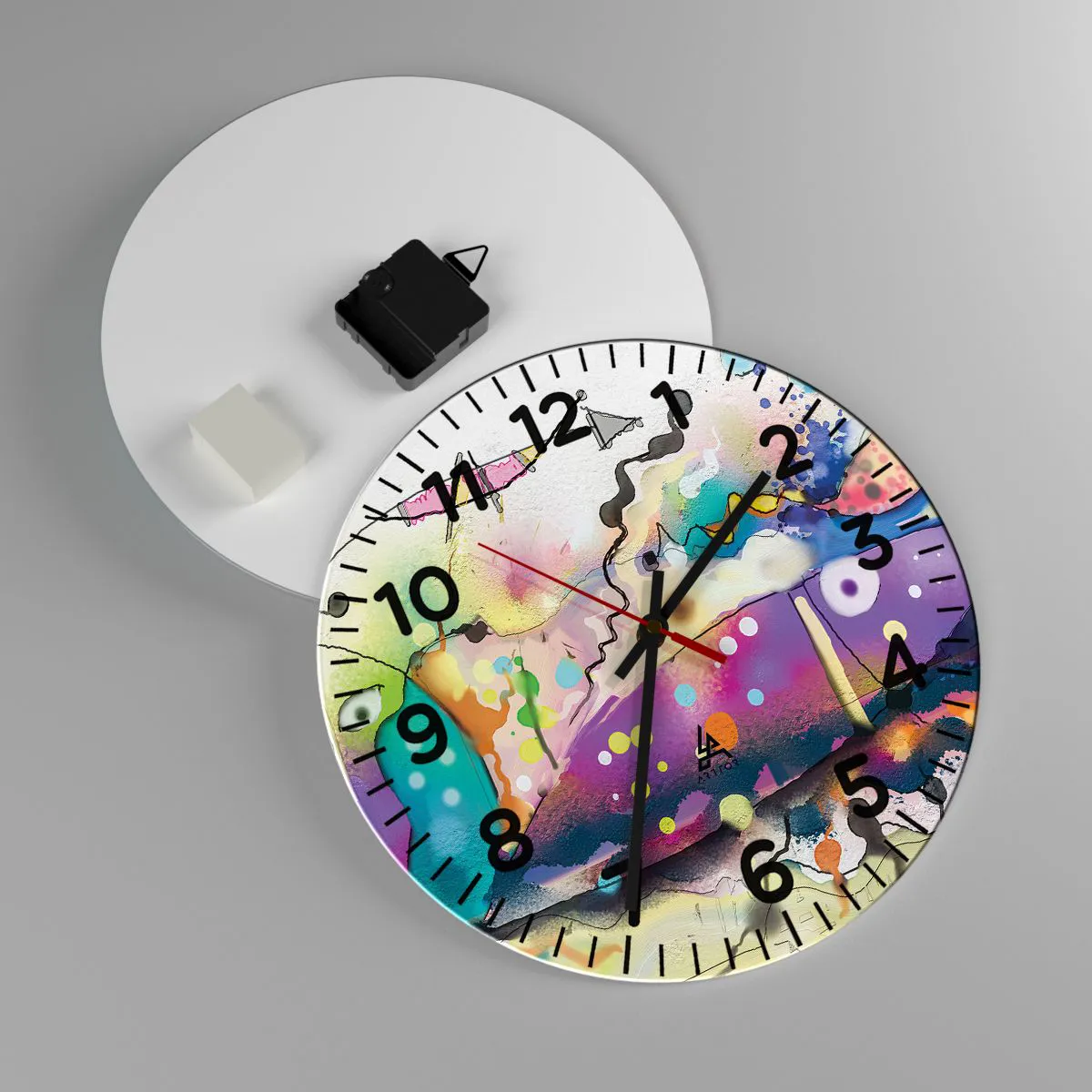 Ceas de perete - Ceas pe sticlă - Fără cuvinte! - 30x30 cm