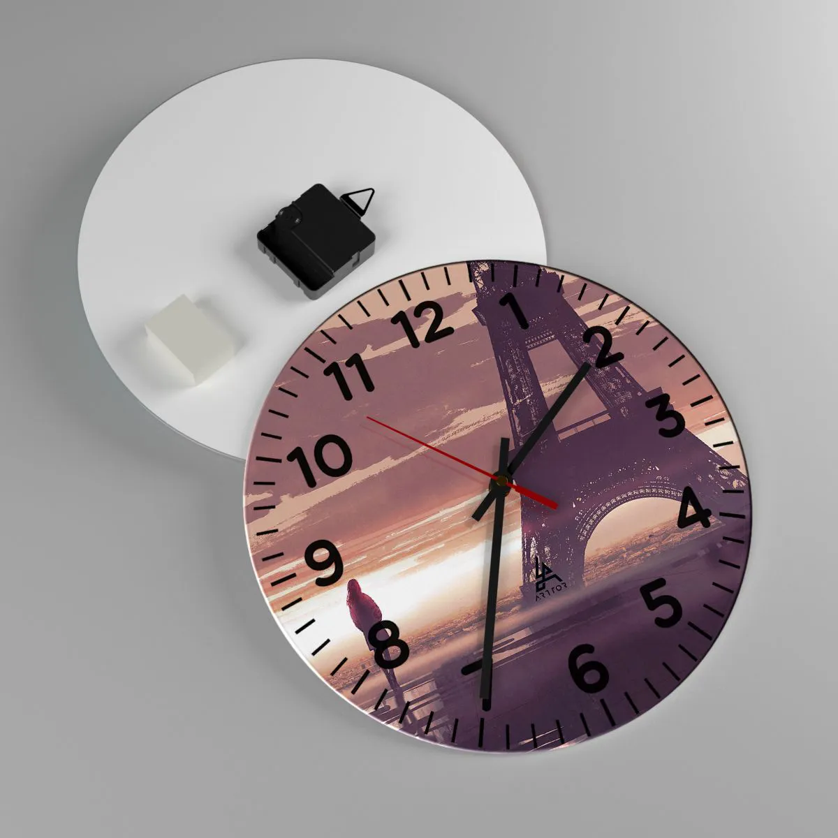 Ceas de perete - Ceas pe sticlă - Doar ele două - 30x30 cm