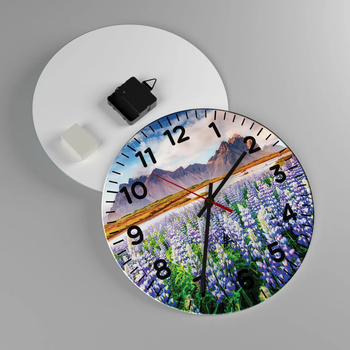 Orologio da parete - Orologio in Vetro - Forza e asprezza accanto alla mitezza - 30x30 cm