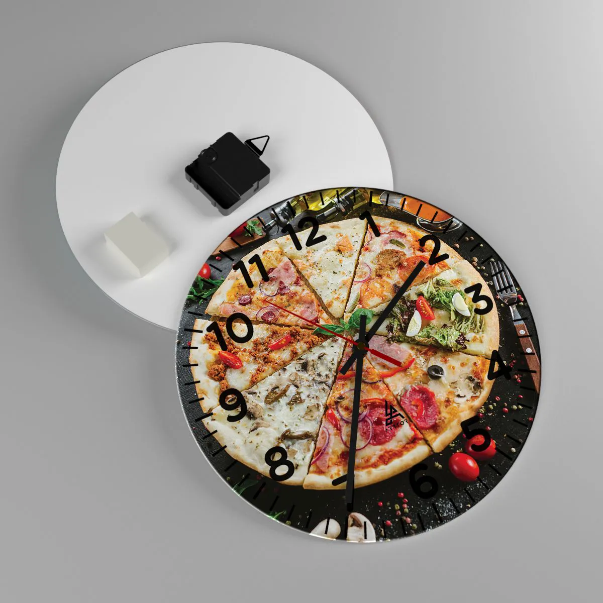 Wanduhr - Glasuhr - Eine Reihe von Geschmacksrichtungen - 30x30 cm