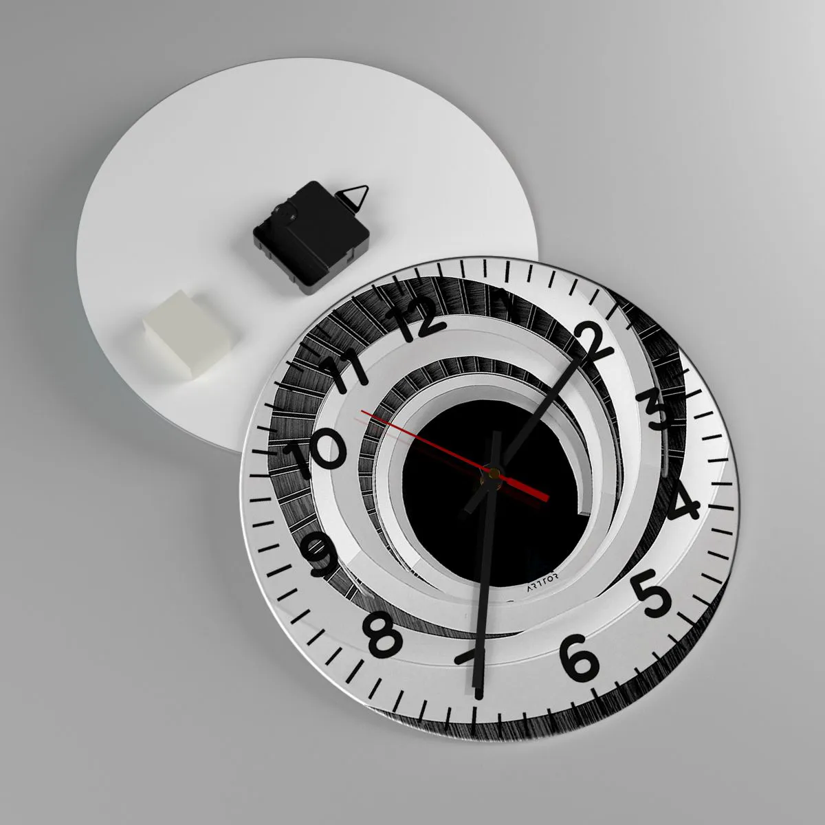 Orologio da parete - Orologio in Vetro - Verso l'essenza delle cose - 30x30 cm