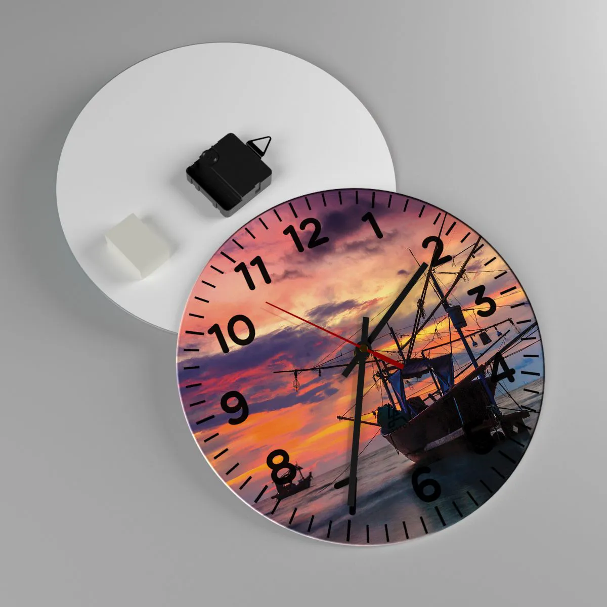 Reloj de pared - Reloj de vidrio - Una noche exótica - 30x30 cm