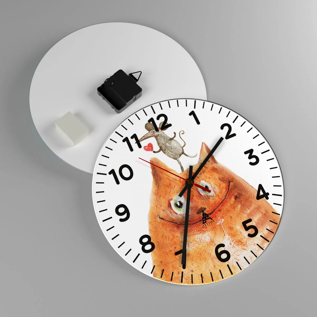 Ceas de perete - Ceas pe sticlă - Paradoxurile iubirii - 30x30 cm