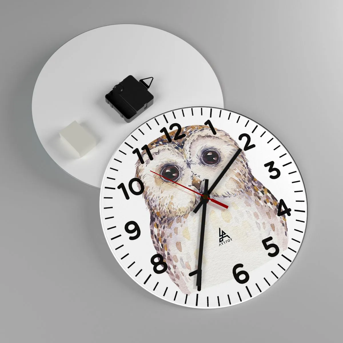 Relógio de parede - Relógio em vidro - Olhe-me nos olhos - 30x30 cm