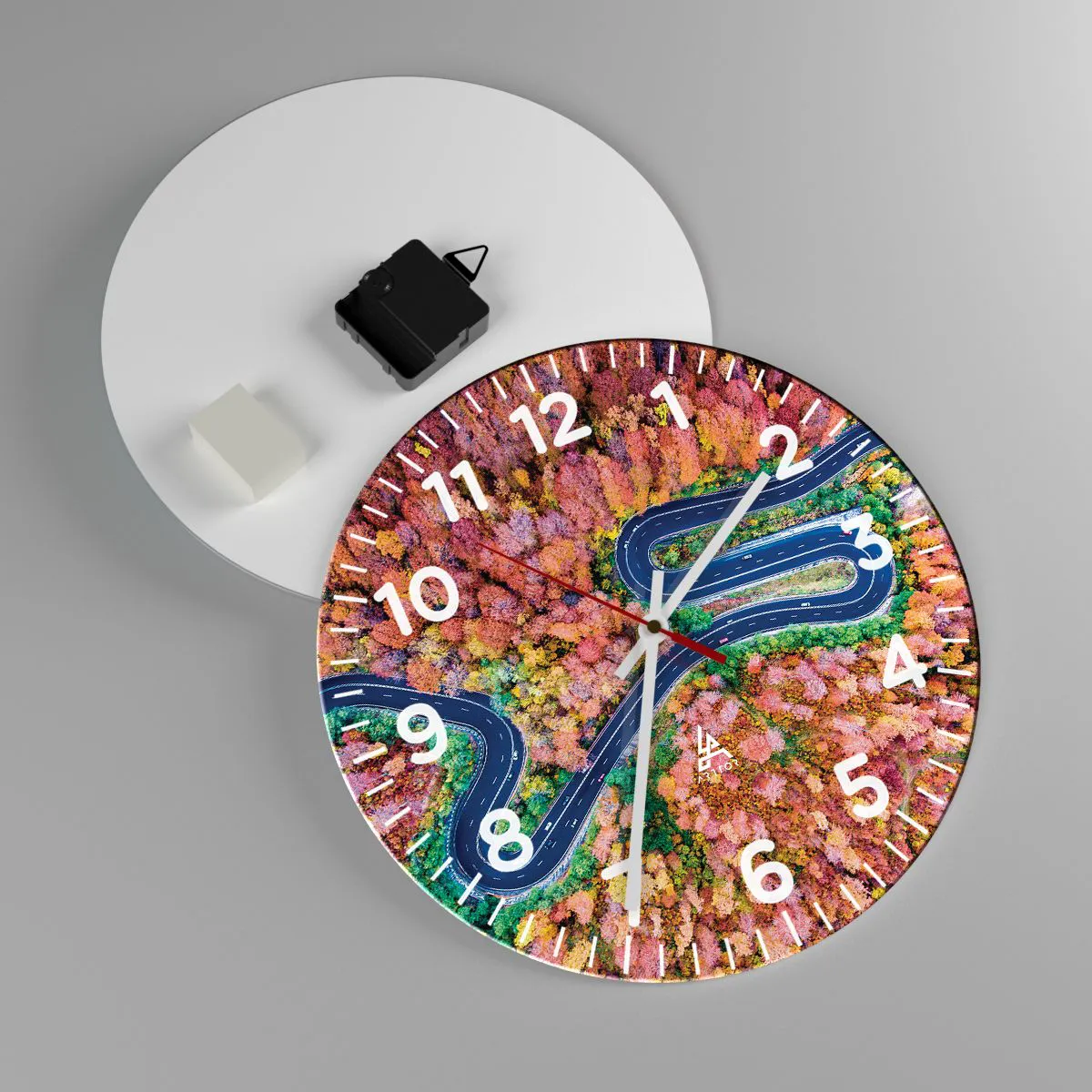 Falióra, Óra - Kanyargós út az erdőn keresztül - 30x30 cm