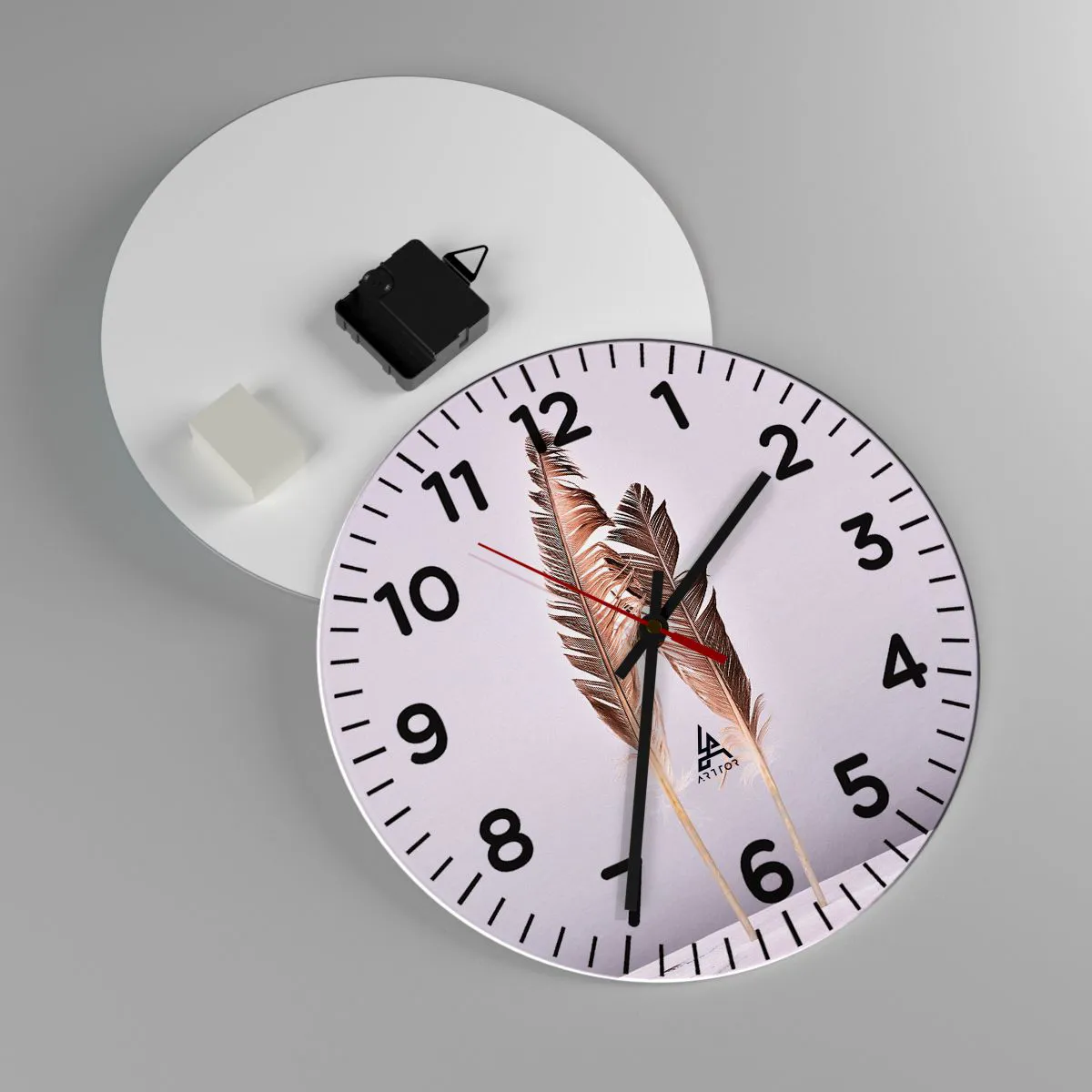 Horloge murale - Pendule murale - Face au néant - 30x30 cm