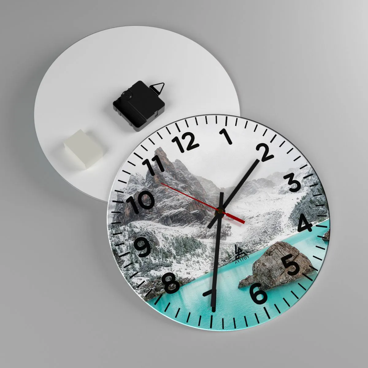 Ceas de perete - Ceas pe sticlă - De veghe - 30x30 cm