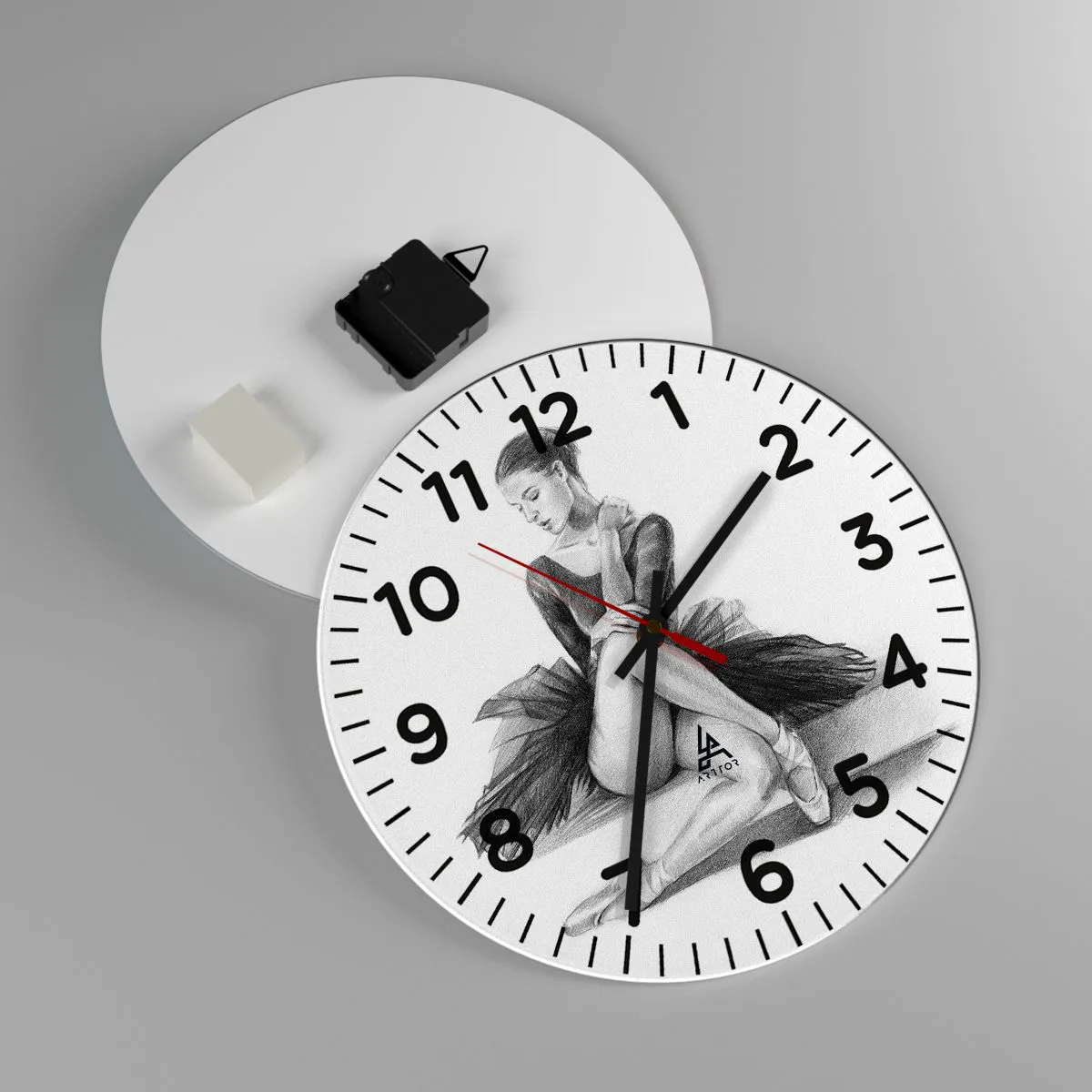 Horloge murale - Pendule murale - Envoutée par la danse - 30x30 cm
