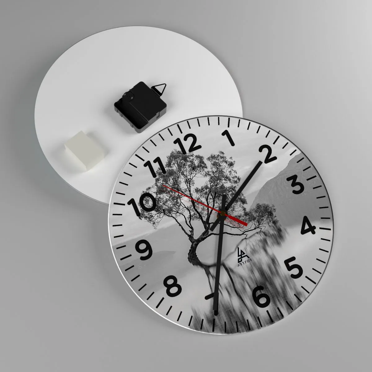 Relógio de parede - Relógio em vidro - Existe um país assim - 30x30 cm