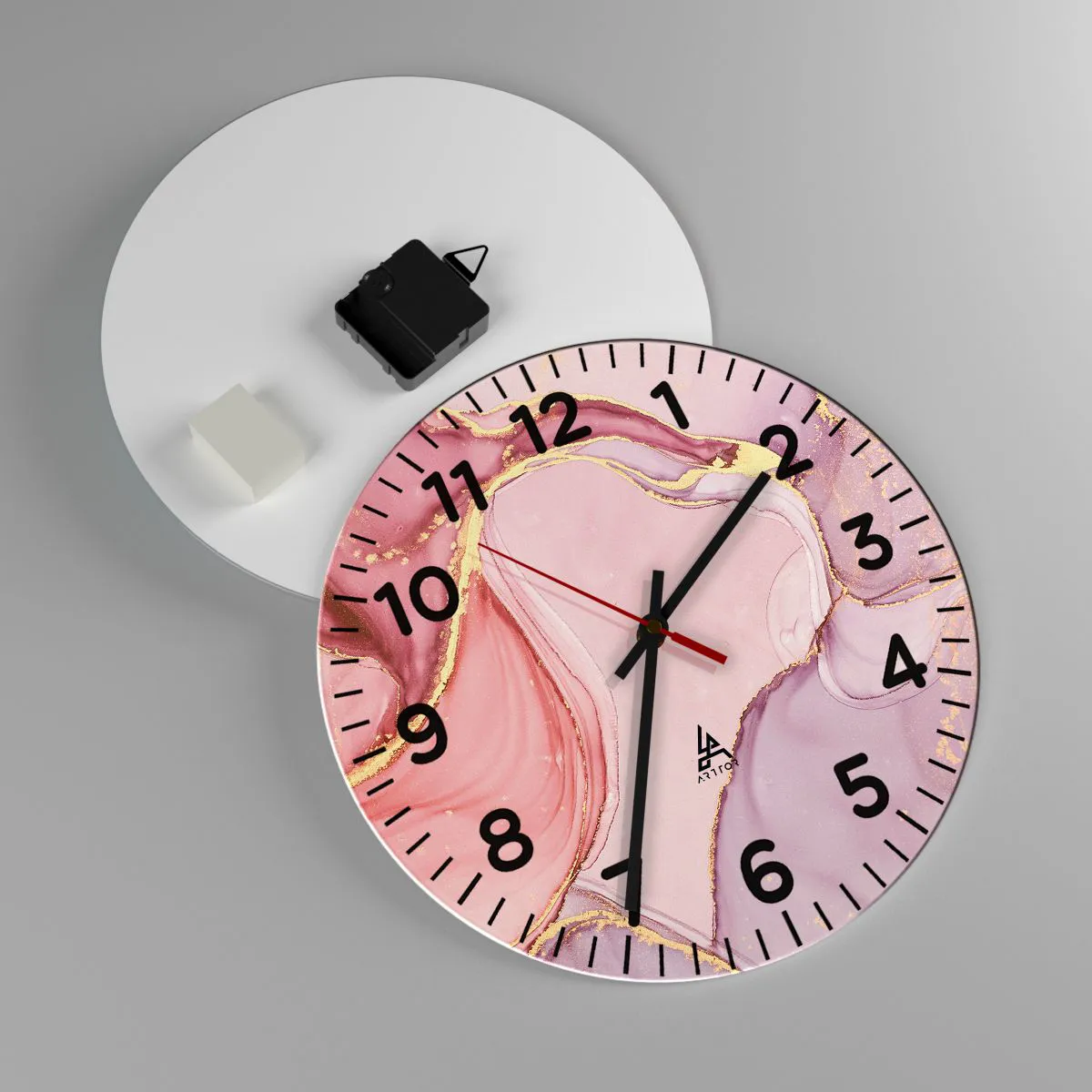 Nástenné hodiny - Maznanie farieb - 30x30 cm