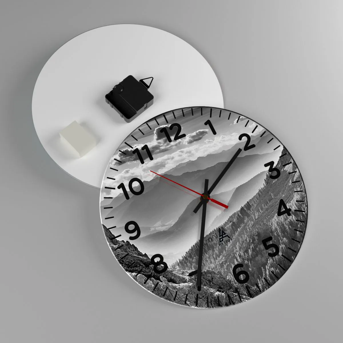 Ceas de perete - Ceas pe sticlă - Dincolo de orizont - 30x30 cm