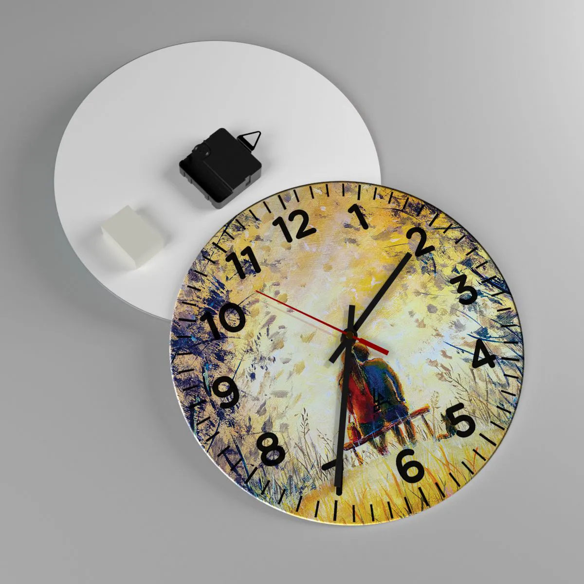 Wanduhr - Glasuhr - Magischer Augenblick - 30x30 cm