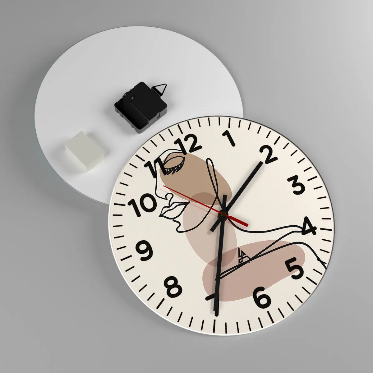 Horloge murale - Pendule murale - S'écouter - 30x30 cm