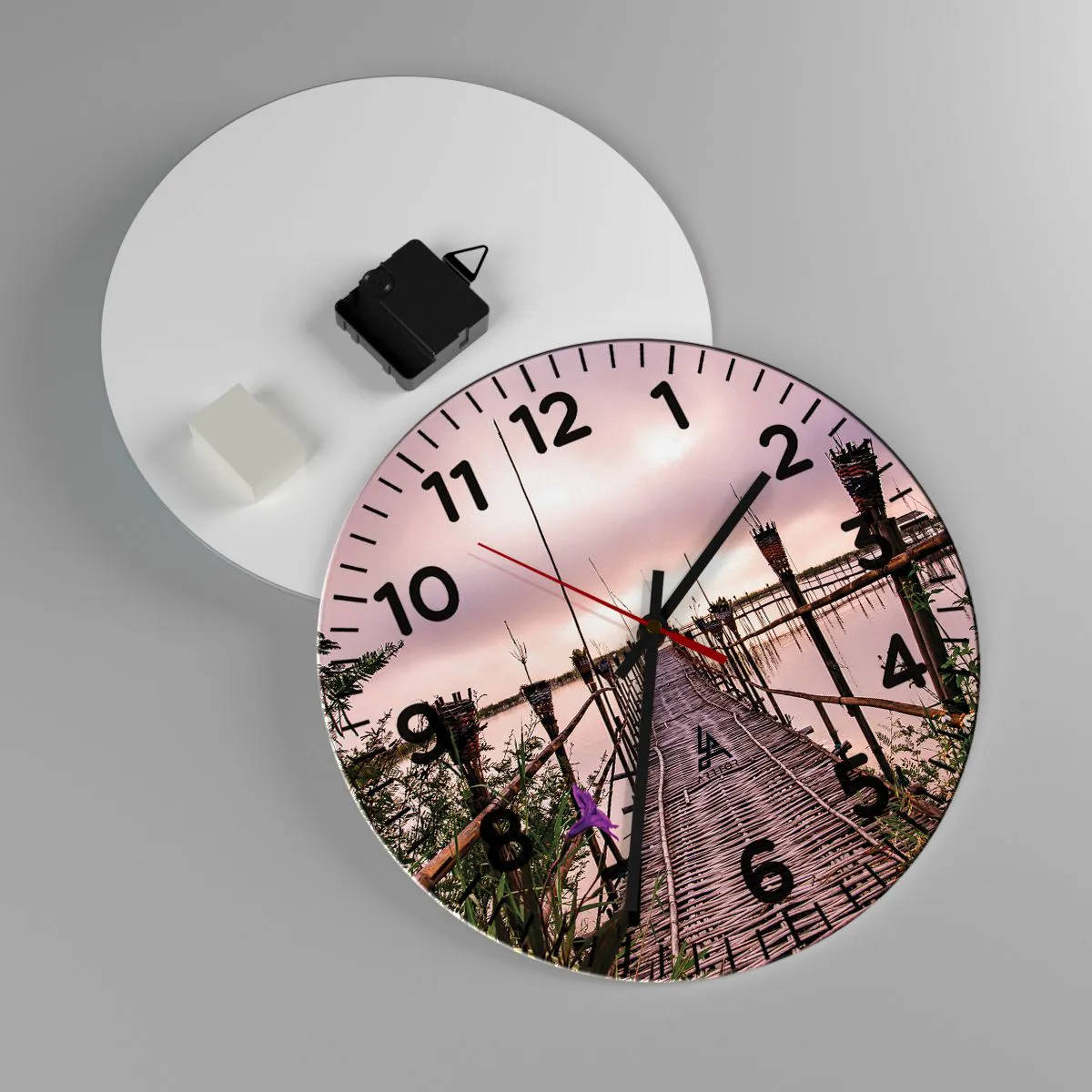 Horloge murale - Pendule murale - Le silence et le calme d'Asie - 30x30 cm