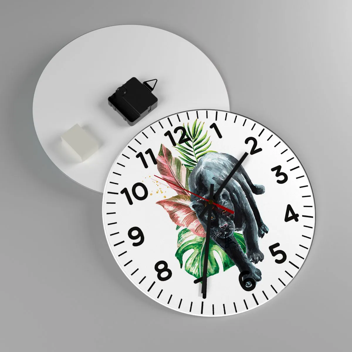 Ceas de perete - Ceas pe sticlă - Sălbăticia inimii - 30x30 cm