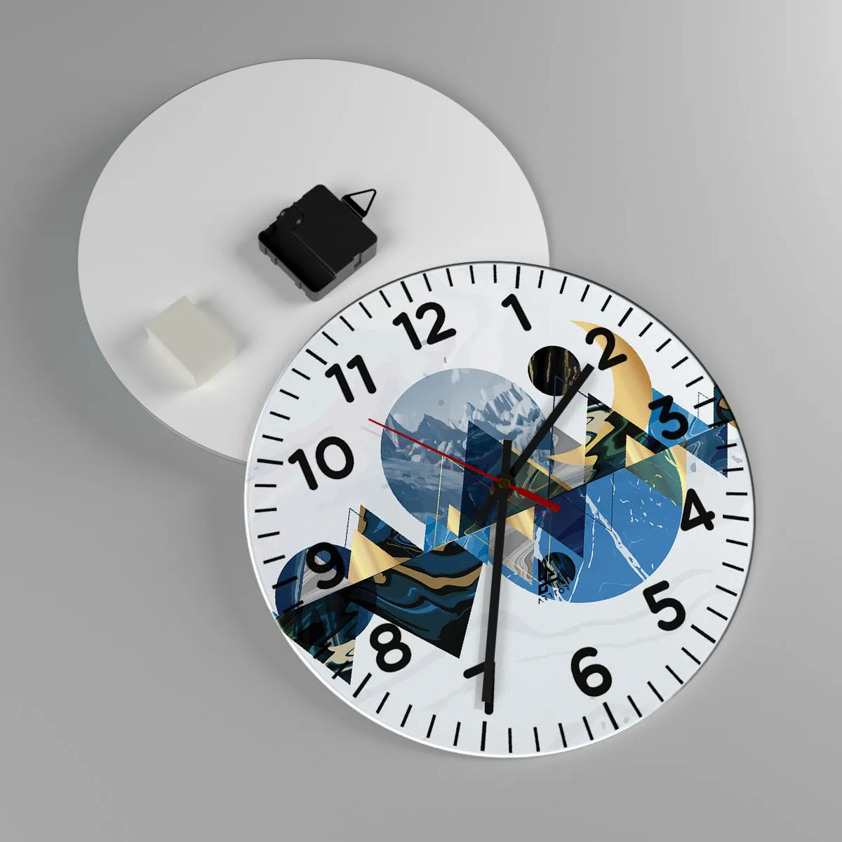 Nástěnné hodiny - Geometrická krajina - 30x30 cm