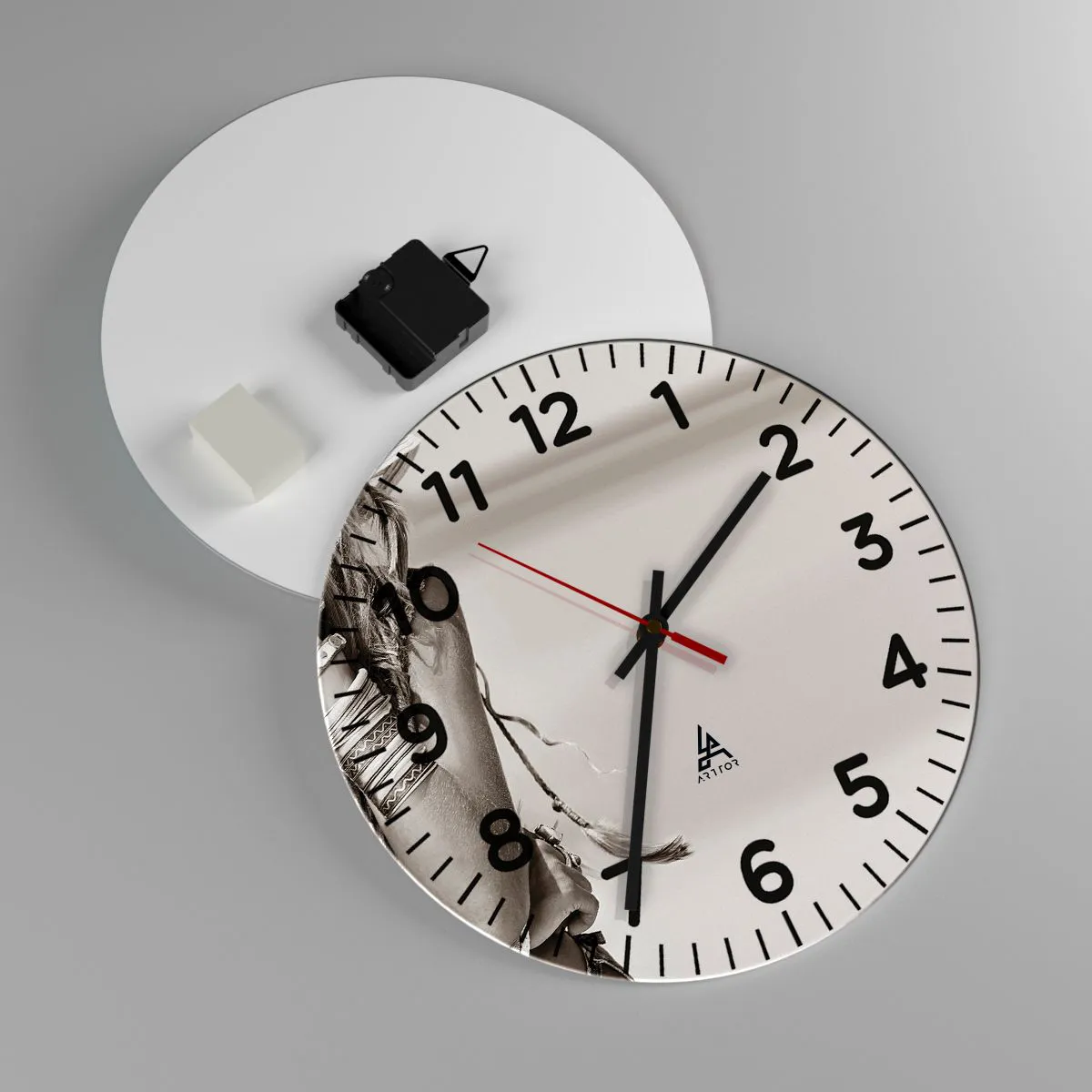 Ceas de perete - Ceas pe sticlă - Ca o fată - 30x30 cm