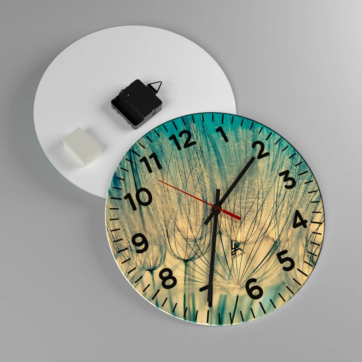 Wanduhr - Glasuhr - In Erwartung des Windes - 30x30 cm