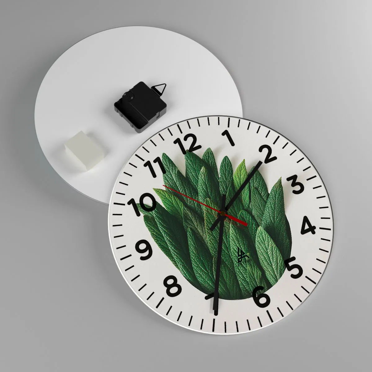 Ceas de perete - Ceas pe sticlă - Curiozitatea nestăvilită - 30x30 cm