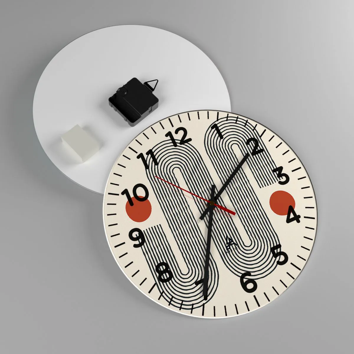 Reloj de pared - Reloj de vidrio - De principio a fin - 30x30 cm