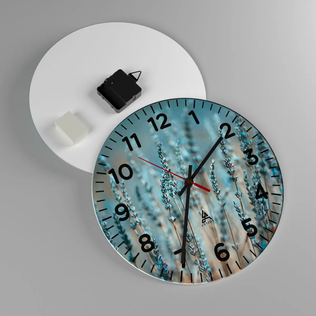 Horloge murale - Pendule murale - Tige odorante - 30x30 cm