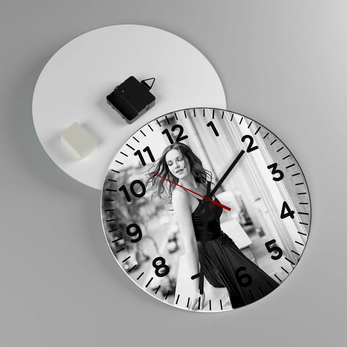 Reloj de pared - Reloj de vidrio - Ciertamente, parisina - 30x30 cm