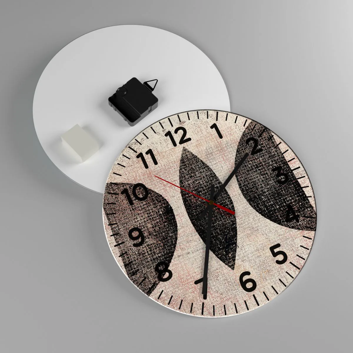 Wandklok - Klok - etnische abstractie - 30x30 cm