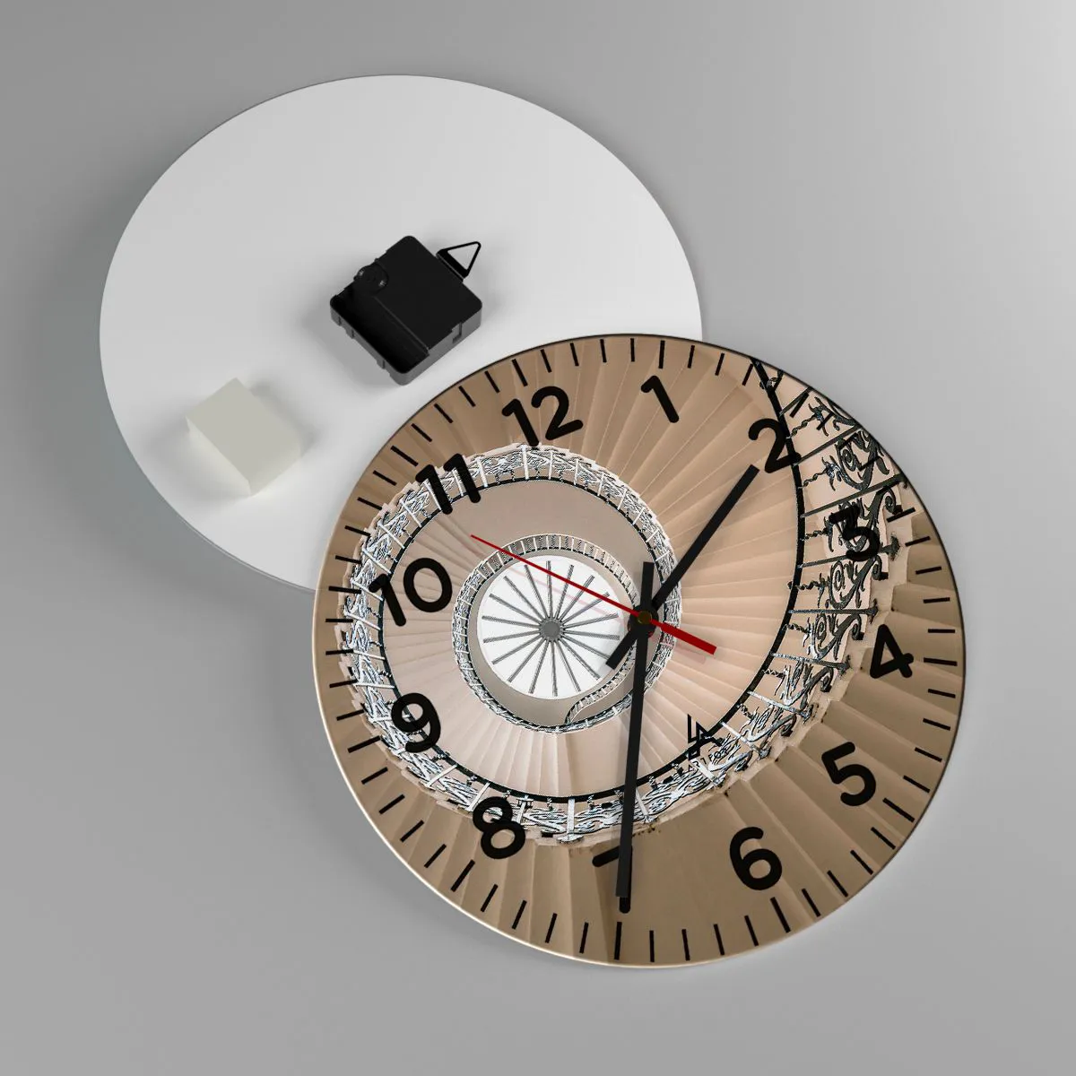 Ceas de perete - Ceas pe sticlă - În interiorul cochiliei - 30x30 cm