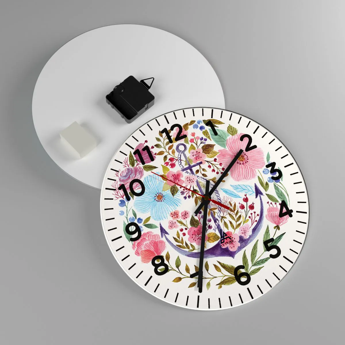 Ceas de perete - Ceas pe sticlă - Somnul bun al marinarului - 30x30 cm