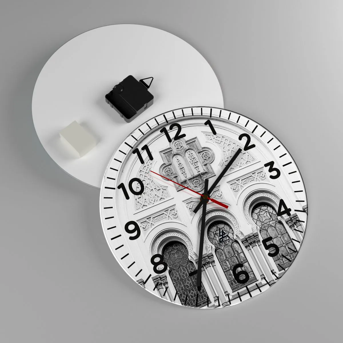 Wanduhr - Glasuhr - An der Grenze der Kulturen - 30x30 cm