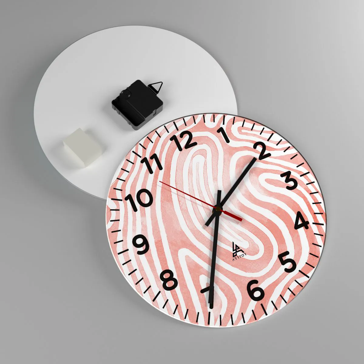 Wanduhr - Glasuhr - Im Korallenlabyrinth - 30x30 cm