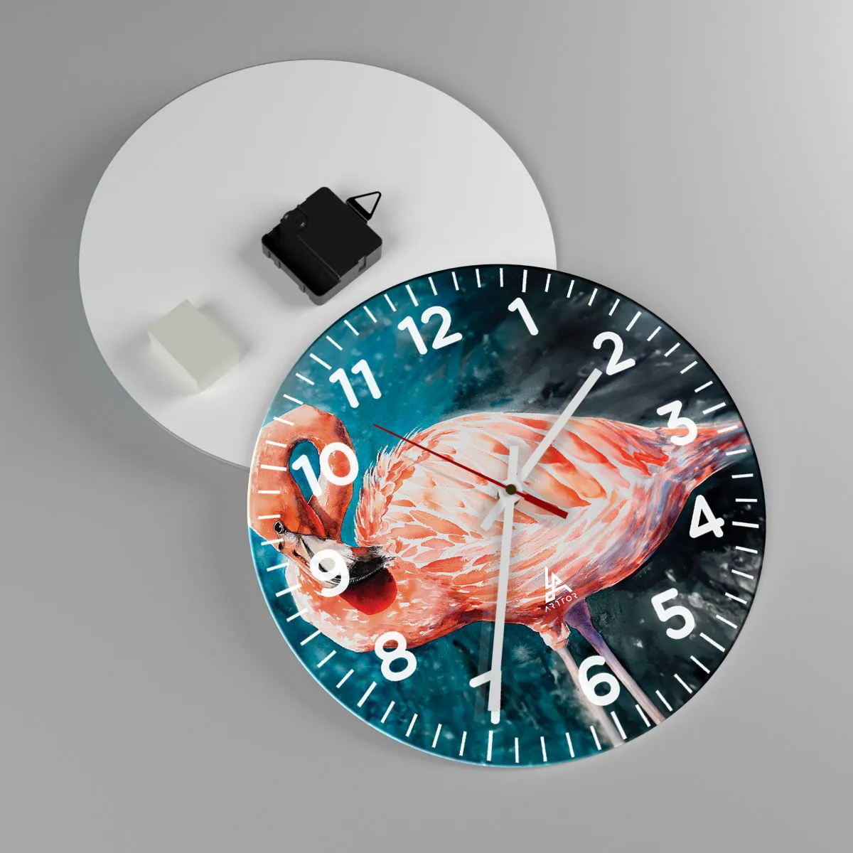 Wanduhr - Glasuhr - Von Natur aus dekorativ - 30x30 cm