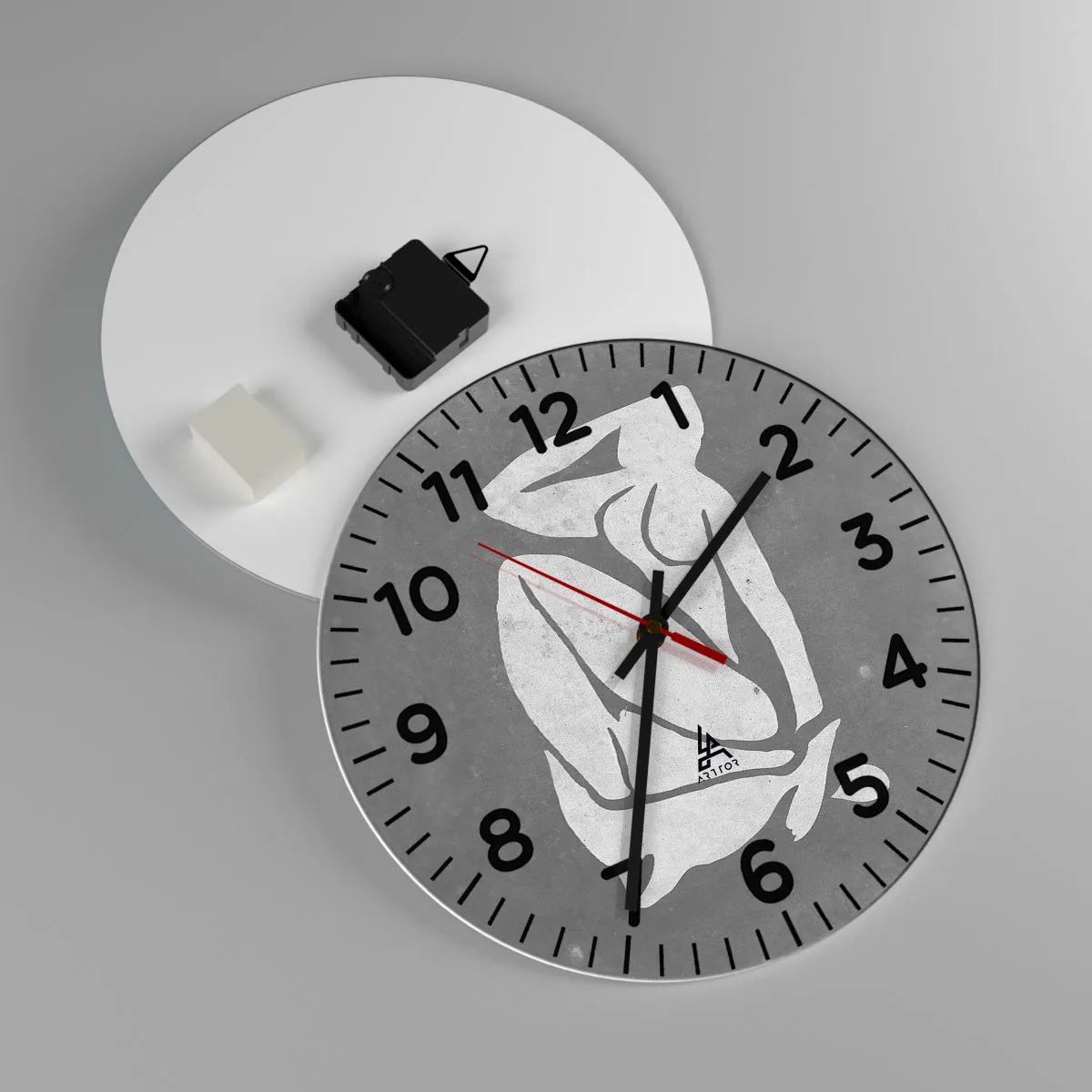 Väggklocka - Klocka på glas - I drömmarnas värld - 30x30 cm