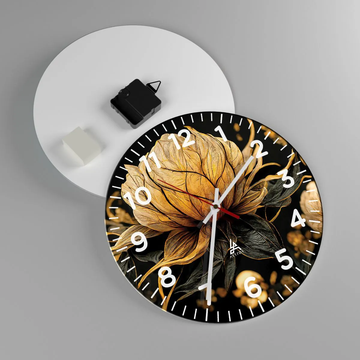 Wanduhr - Glasuhr - Subtile Zerbrechlichkeit - 30x30 cm