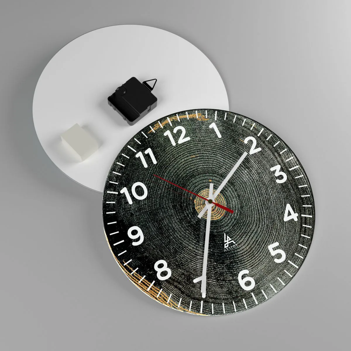 Wanduhr - Glasuhr - Veränderung und Beständigkeit - 30x30 cm