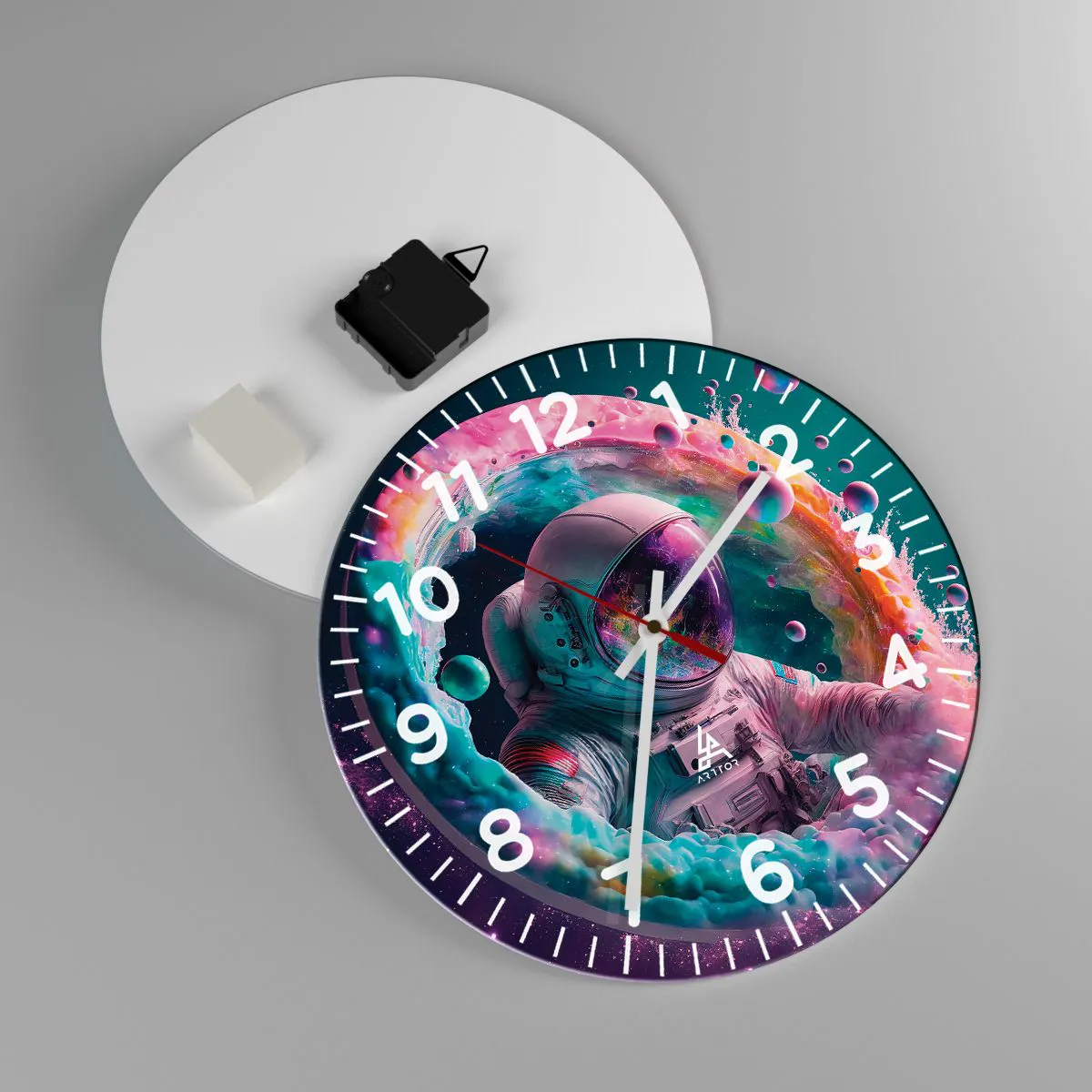 Wanduhr - Glasuhr - Sternentor - 30x30 cm