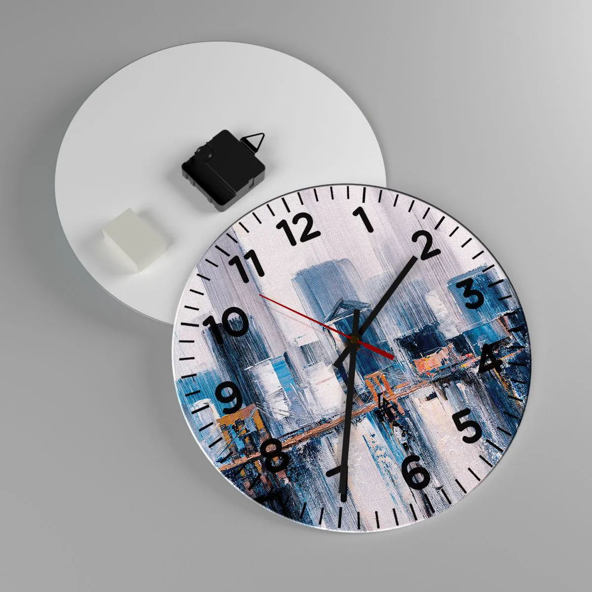 Horloge murale - Pendule murale - Impression new-yorkaise - 30x30 cm