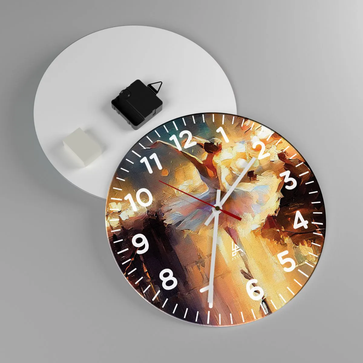 Wall clock - Clock on glass - Miracle on the Street - 30x30 cm