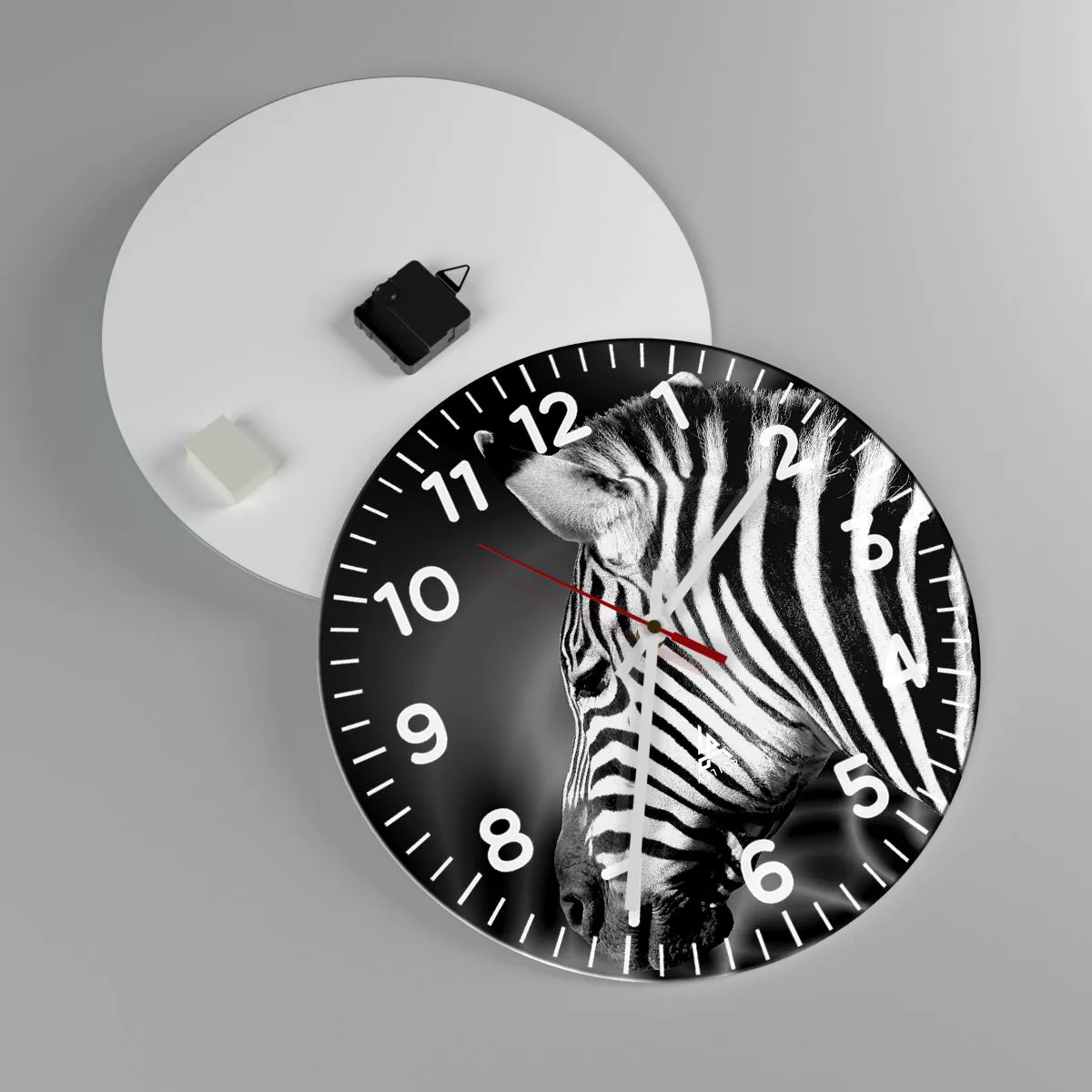 Vægur, Uret - Hvid er hvid og sort er sort - 40x40 cm