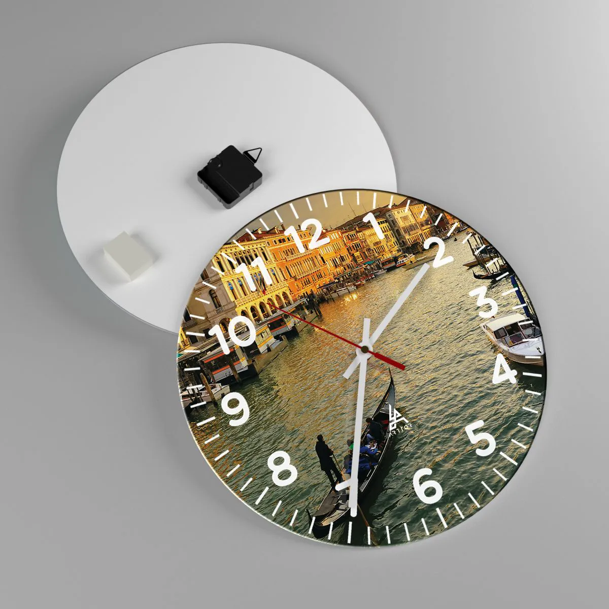 Ceas de perete - Ceas pe sticlă - Pe partea însorită a străzii - 40x40 cm