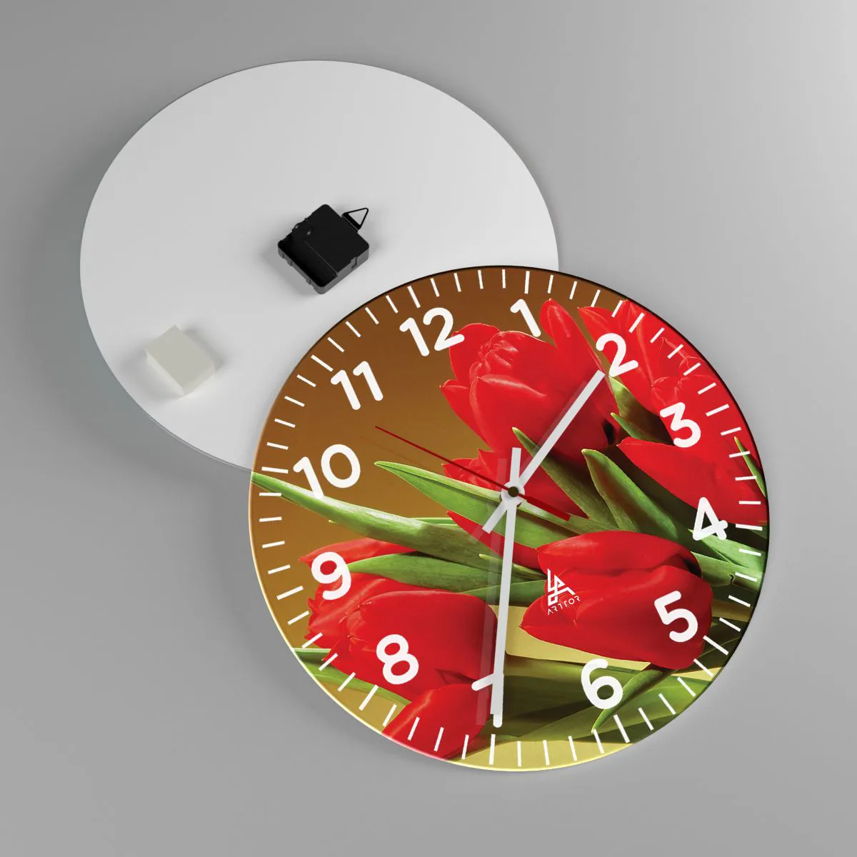 Horloge murale - Pendule murale - Amas de joie printanière - 40x40 cm