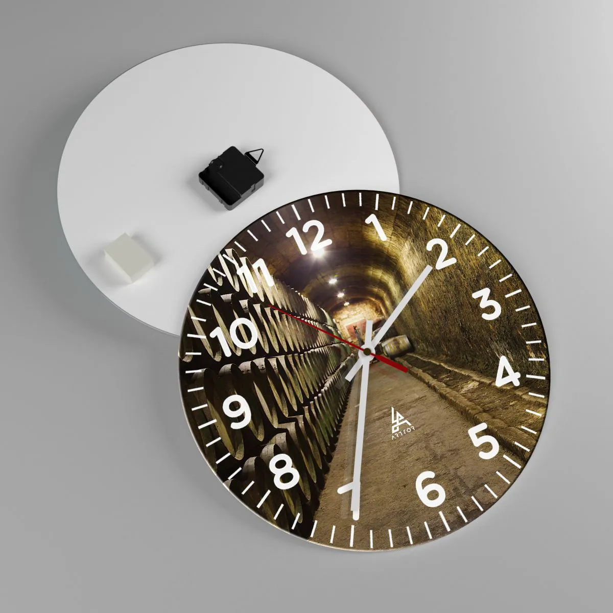 Ceas de perete - Ceas pe sticlă - Este bine să te întinzi - 40x40 cm